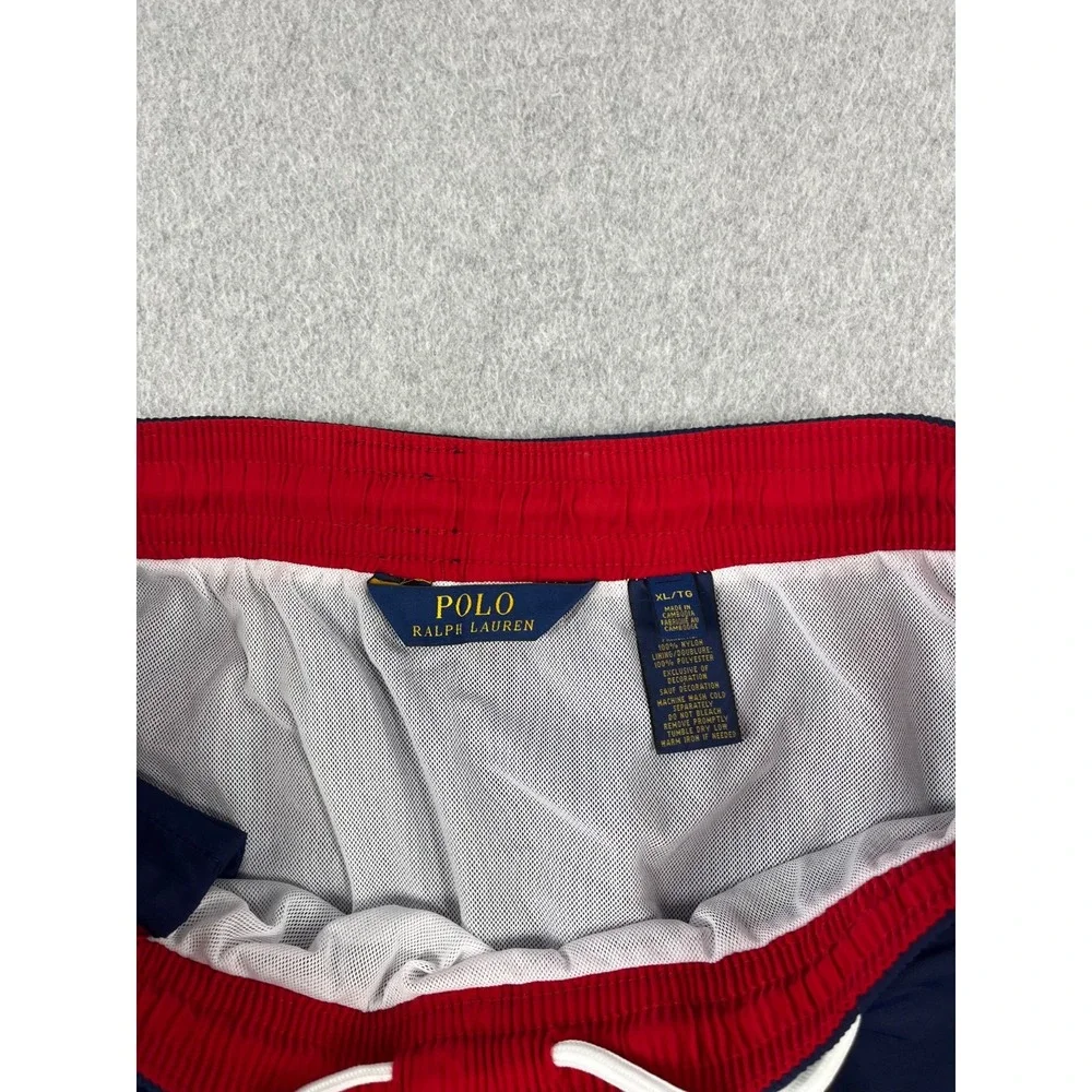Polo Ralph Lauren Travel Swim Shorts Mens XL Navy Mesh Lined Red Pony 5